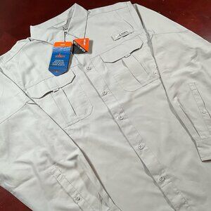 Mens Habit Solar Factor 40+ Outdoor Fishing Long Sleeve Performance Shirt(Large)